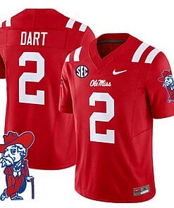 Jaxson Dart Jersey #2 Ole Miss Rebels Vapor Limited College Football Stitched Red