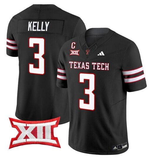 Josh Kelly Jersey #3 Texas Tech Red Raiders Vapor Limited Football Black
