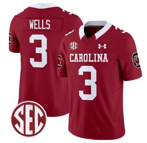 Juice Wells Jersey #3 South Carolina Gamecocks Football 1980 Throwback Vapor Limited Garnet