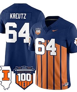 Josh Kreutz Jersey #64 Illinois Fighting Vapor Limited College Football Stitched Throwback