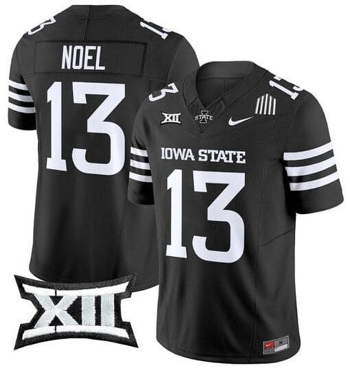 Jaylin Noel Jersey #13 Iowa State Cyclones Vapor Limited College Football Stitched Black