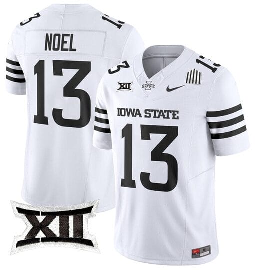 Jaylin Noel Jersey #13 Iowa State Cyclones Vapor Limited College Football Stitched White Limited