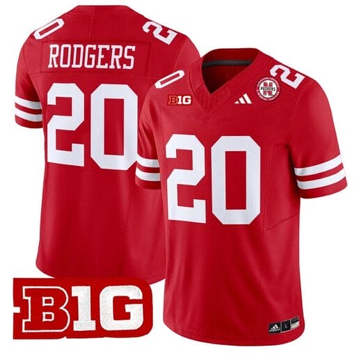Johnny Rodgers Jersey #20 Nebraska Cornhuskers Vapor Limited Football Scarlet