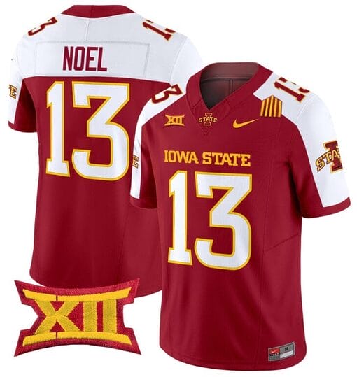 Jaylin Noel Jersey #13 Iowa State Cyclones Vapor Limited College Football Stitched Cardinal Alternate