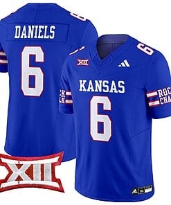 Jalon Daniels Jersey #6 Kansas Jayhawks 2024 Vapor College Football Vapor Limited Royal