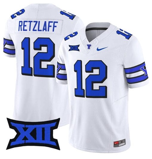 Jake Retzlaff Jersey #12 BYU Cougars Vapor Limited College Football Stitched 1996 Throwback