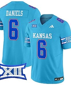 Jalon Daniels Jersey #6 Kansas Jayhawks 2024 Vapor College Football Vapor Limited Old Ku