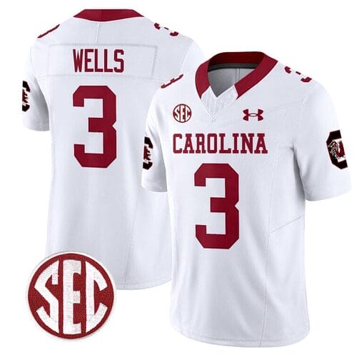 Juice Wells Jersey #3 South Carolina Gamecocks Football 1980 Throwback Vapor Limited White