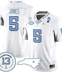 JJ Jones Jersey #5 North Carolina Tar Heels Vapor College Football Stitched White