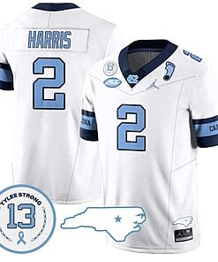 Jakeen Harris Jersey #2 North Carolina Tar Heels Vapor College Football Stitched Alternate White
