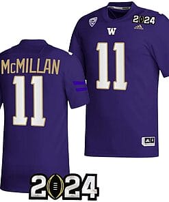 Jalen McMillan Jersey #11 Washington Huskies 2024 College Football Playoff National Championship Purple