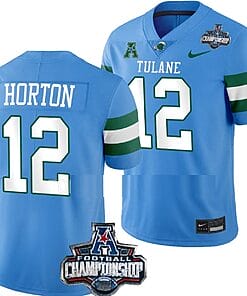 Kai Horton Jersey #12 Tulane Green Wave 2022 ACC Football Championship Blue