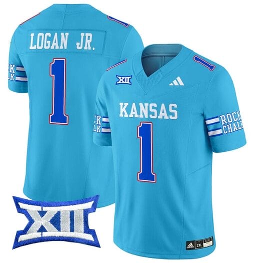 Kenny Logan Jr Jersey #1 Kansas Jayhawks 2024 Vapor College Football Vapor Limited Old Ku
