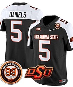Kendal Daniels Jersey #5 Oklahoma State Cowboys Leslie O'neal Patch Vapor Limited College Football Stitched Black Alternate