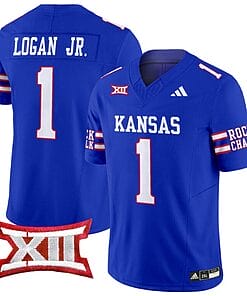 Kenny Logan Jr Jersey #1 Kansas Jayhawks 2024 Vapor College Football Vapor Limited Royal