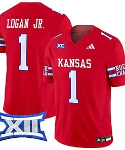 Kenny Logan Jr Jersey #1 Kansas Jayhawks 2024 Vapor College Football Vapor Limited Red