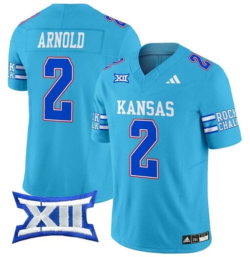 Lawrence Arnold Jersey #2 Kansas Jayhawks 2024 Vapor College Football Vapor Limited Old Ku