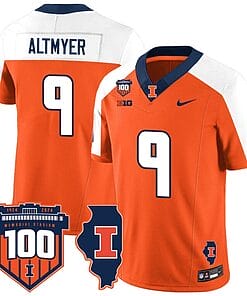 Luke Altmyer Jersey #9 Illinois Fighting Vapor Limited College Football Stitched Orange Alternate