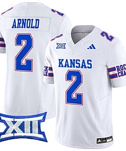 Lawrence Arnold Jersey #2 Kansas Jayhawks 2024 Vapor College Football Vapor Limited White