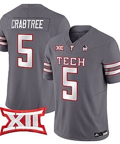 Michael Crabtree Jersey #5 Texas Tech Red Raiders Vapor Limited Football Grey