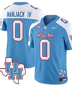 Manjack IV Jersey #0 Houston Cougars Oilers Inspired Vapor College Football Limited Stitched Blue Alternate