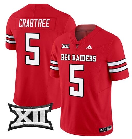 Michael Crabtree Jersey #5 Texas Tech Red Raiders Vapor Limited Football Red