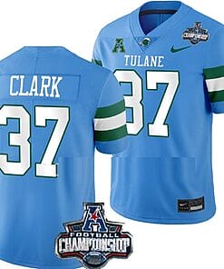 Macon Clark Jersey #37 Tulane Green Wave 2022 ACC Football Championship Blue