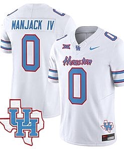 Manjack IV Jersey #0 Houston Cougars Oilers Inspired Vapor College Football Limited Stitched White