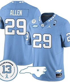 Marcus Allen Jersey #29 North Carolina Tar Heels Vapor College Football Stitched Blue