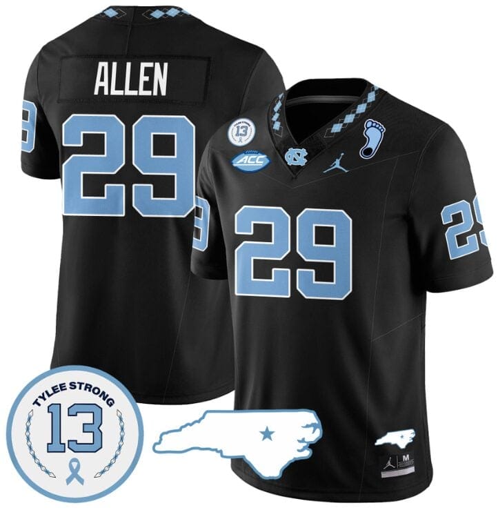 Marcus Allen Jersey #29 North Carolina Tar Heels Vapor College Football Stitched Black