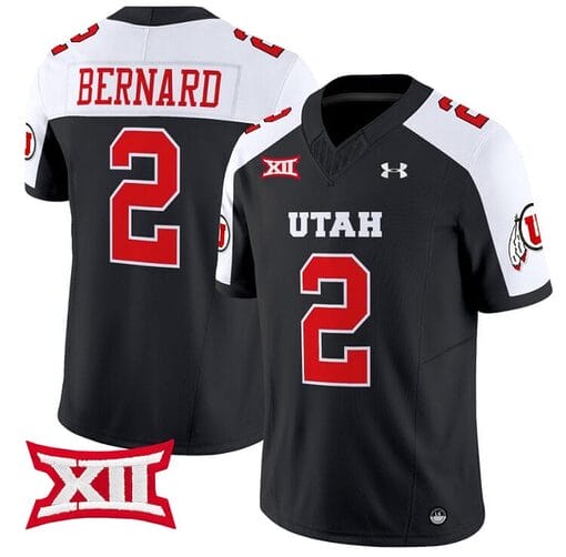 Micah Bernard Jersey #2 Utah Utes Vapor Limited College Football Stitched Black Alternate