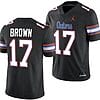 Max Brown Jersey 17 Florida Gators Alternate College Football 2023 24 Black