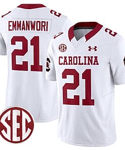 Nick Emmanwori Jersey #21 South Carolina Gamecocks Football 1980 Throwback Vapor Limited White