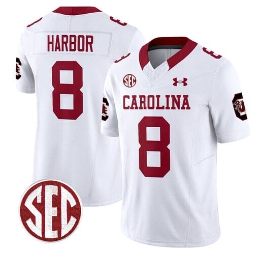 Nyck Harbor Jersey #8 South Carolina Gamecocks Football 1980 Throwback Vapor Limited White