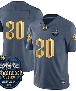 Notre Dame Jersey Number 20 No Name Shamrock Series 2024 College Football Stitched