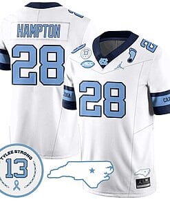 Omarion Hampton Jersey #28 North Carolina Tar Heels Vapor College Football Stitched Alternate White