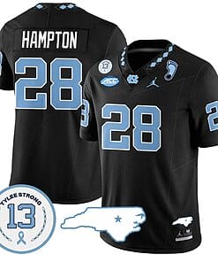Omarion Hampton Jersey #28 North Carolina Tar Heels Vapor College Football Stitched Black