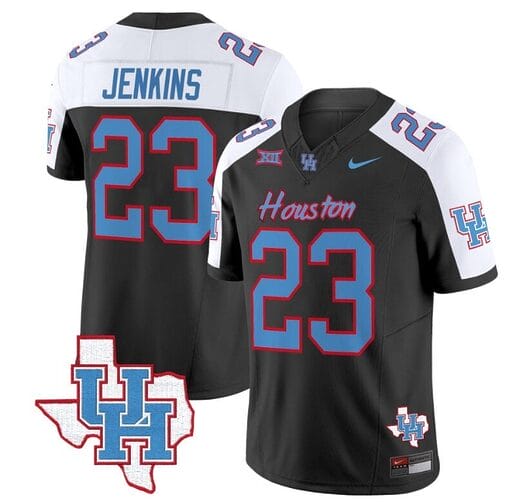 Parker Jenkins Jersey #23 Houston Cougars Oilers Inspired Vapor College Football Limited Stitched Black Alternate