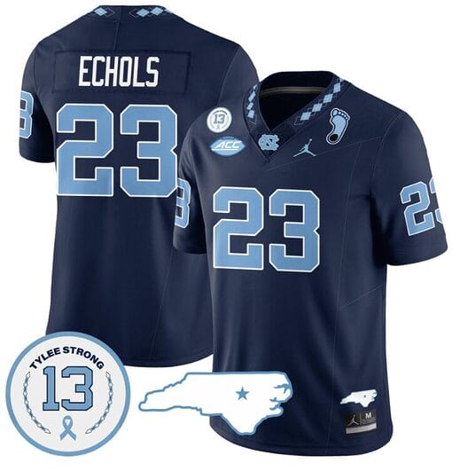 Power Echols Jersey #23 North Carolina Tar Heels Vapor College Football Stitched Navy