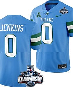 Patrick Jenkins Jersey #0 Tulane Green Wave 2022 ACC Football Championship Blue
