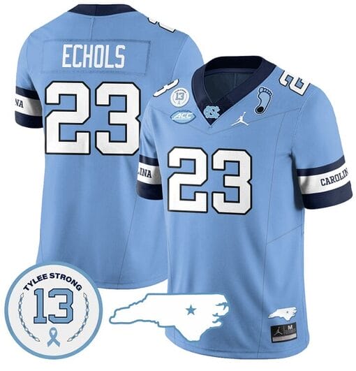 Power Echols Jersey #23 North Carolina Tar Heels Vapor College Football Stitched Alternate Blue