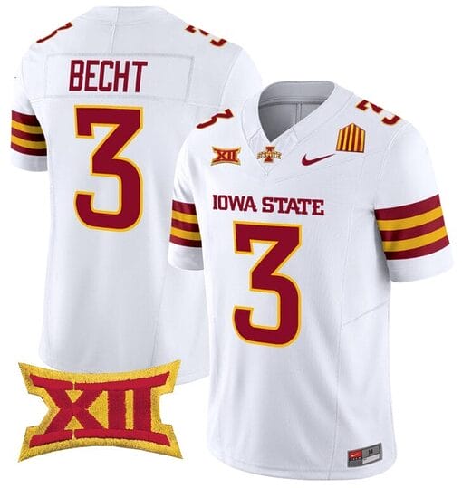 Rocco Becht Jersey #3 Iowa State Cyclones Vapor Limited College Football Stitched White