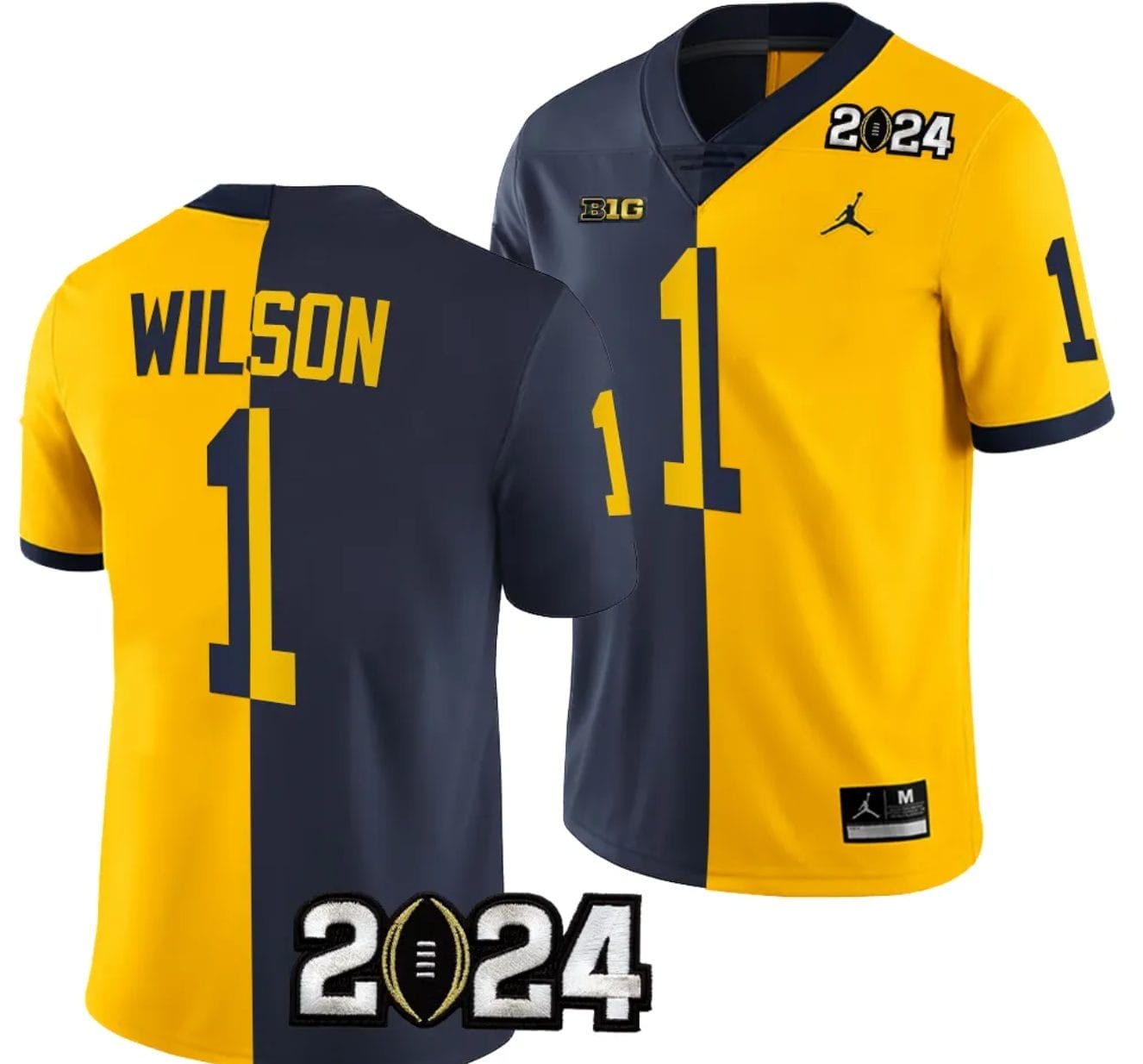 Roman Wilson Jersey #1 Michigan Wolverines 2024 Football National Championship Playoff Mazie