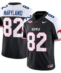 RJ Maryland Jersey #82 SMU Mustangs Icy College Football Vapor Limited Black Alternate