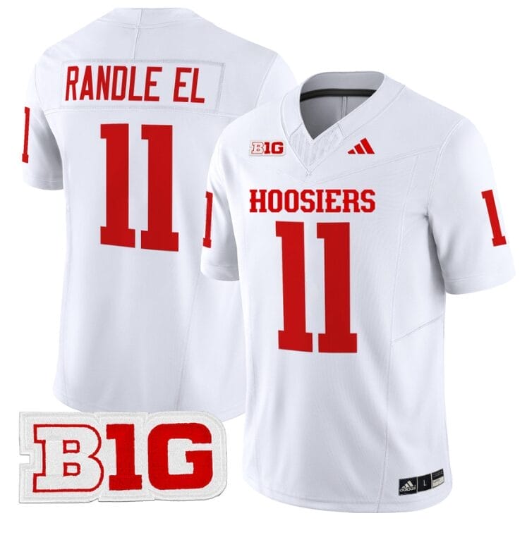 Randle El Jersey #11 Indiana Hoosiers Vapor Limited Football White