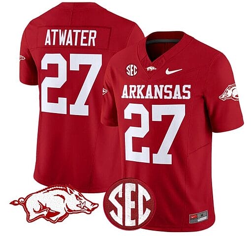 Steve Atwater Jersey #27 Arkansas Razorbacks Vapor Limited College Football Stitched Cardinal