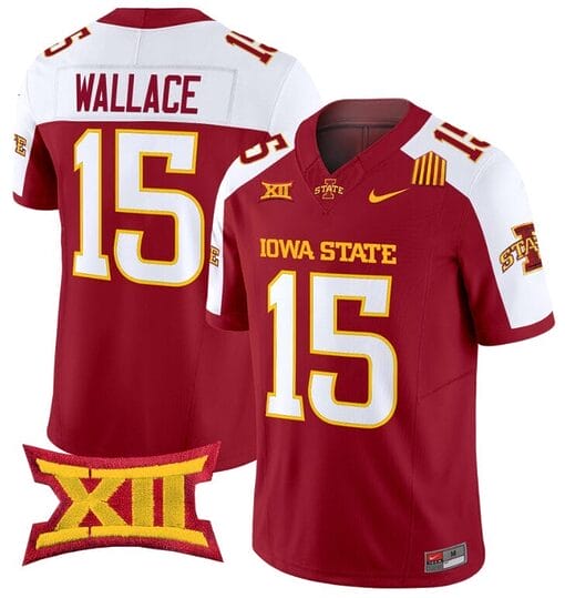 Seneca Wallace Jersey #15 Iowa State Cyclones Vapor Limited College Football Stitched Cardinal Alternate