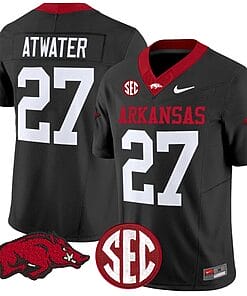 Steve Atwater Jersey #27 Arkansas Razorbacks Vapor Limited College Football Stitched Black