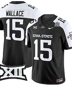 Seneca Wallace Jersey #15 Iowa State Cyclones Vapor Limited College Football Stitched Black Alternate