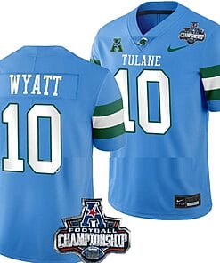 Shae Wyatt Jersey #10 Tulane Green Wave 2022 ACC Football Championship Blue